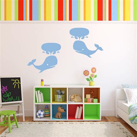 Whale Wall Decal - Set of 2 | Wall Decal World