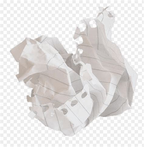 crumpled paper lined sheet PNG image with transparent background | TOPpng