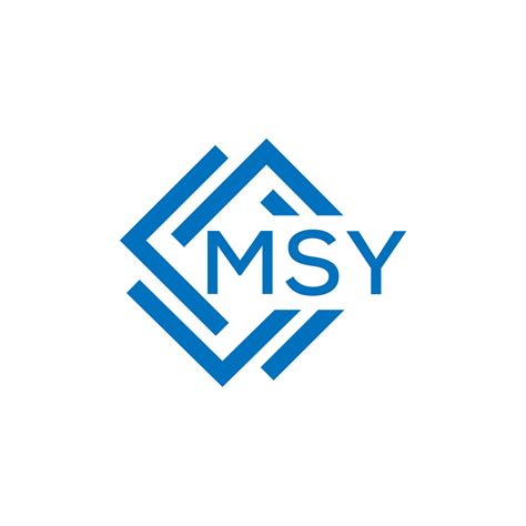 MSY letter logo design on white background. MSY creative circle letter ...