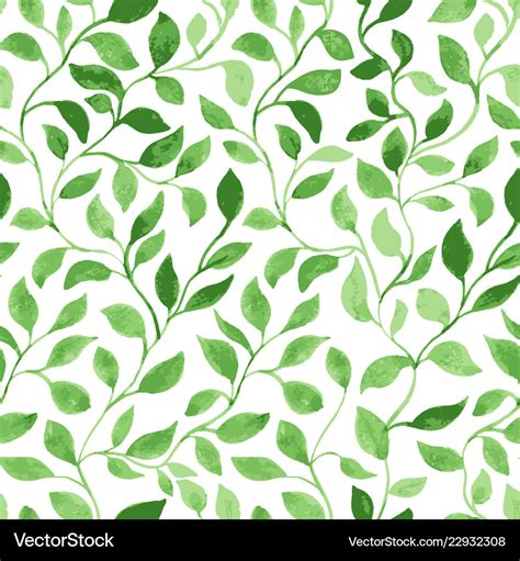 Green leaves classic foliage pattern Royalty Free Vector