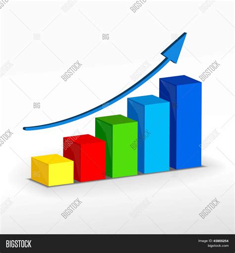 3D Growth Bar Graph. Vector & Photo (Free Trial) | Bigstock