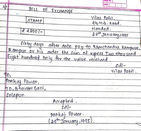 OMTEX CLASSES: BILL OF EXCHANGE FORMAT