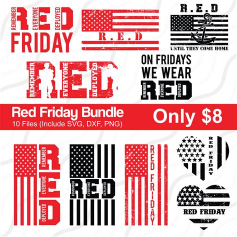 Red Friday Bundle SVG Remember Everyone Deployed SVG Cut - Etsy