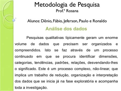 Metodologia de pesquisa cap. 7