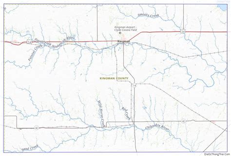 Map of Kingman County, Kansas