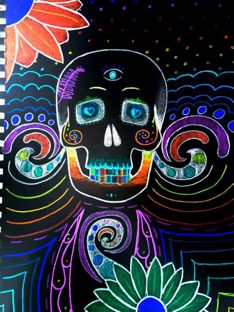 Psychedelic Skull. | Art, Psychedelic, My arts