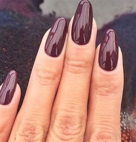 love the almond burgundy nails, so perfect for fall & winter | Nailed ...