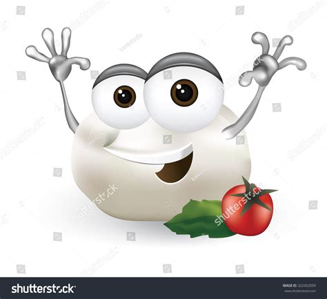 Happy Mozzarella Cute Funny Mozzarella Cartoon Stockvektor (Royaltyfri) 322452059 - Shutterstock