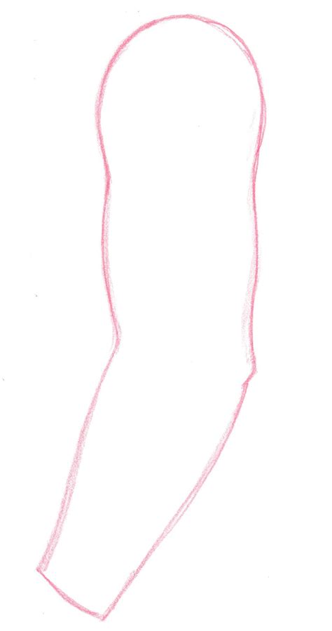 a pink pencil drawing of a person's head