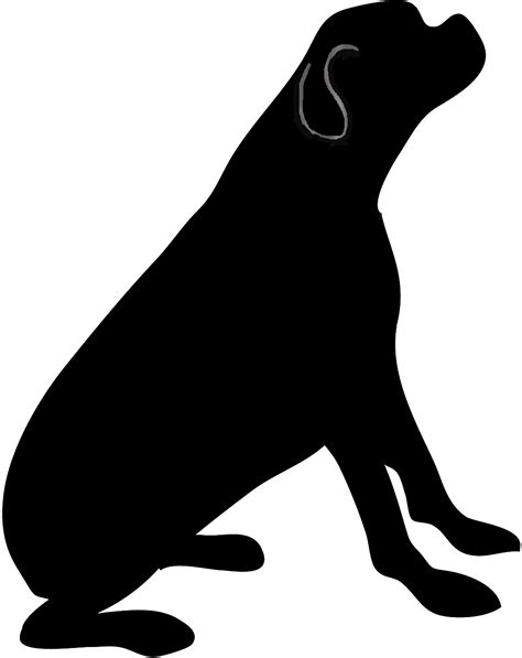 Boxer Dog Silhouette Clip Art at GetDrawings | Free download