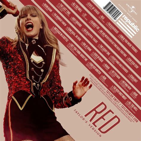 red (taylor's version) alternative back cover | Taylor swift, Loirinha, Fotos raras