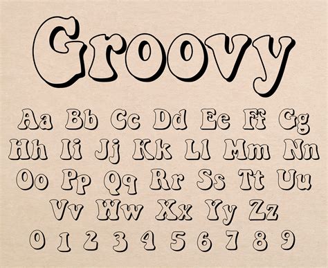 Groovy Font Groovy Retro Font Groovy Script Font Groovy 70s Font Groovy 60s Font Groovy Alphabet ...