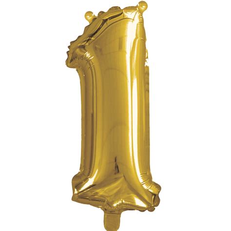 Way to Celebrate Party Gold Balloon Number "1", 1 Ct, 16" - Walmart.com