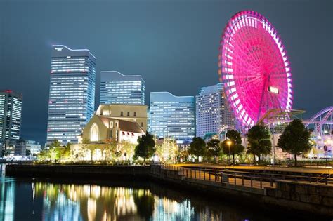 Premium Photo | City skyline in japan at night