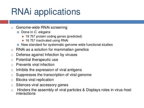 RNA interference (RNAi)