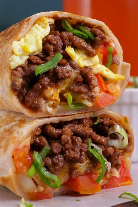 Breakfast Burrito Wraps – Breakfast Burrito Roll Ups – Chorizo - Eggs - Cheese - Breakfast Wraps ...