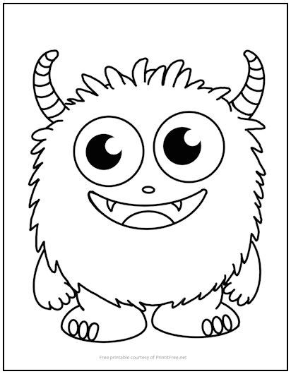 Monster Coloring Pages Free Printables Happiness Is, 51% OFF