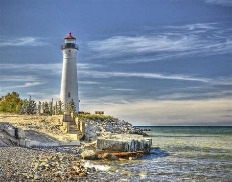 Crisp Point Lighthouse Photograph by Jim Rettker | Pixels