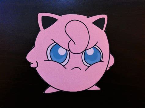 Angry Jigglypuff Pokemon Decal Sticker Cute decal laptop | Etsy