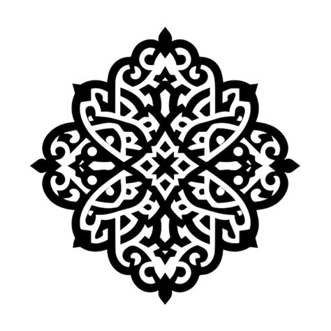 Premium Vector | Ornament arabic simple ornament islamic black and ...