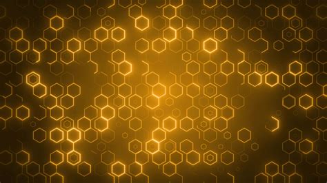 Futuristic High Technology Hexagonal Background, Glowing Hexagonal ...