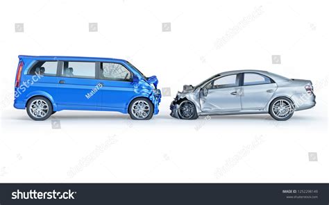 Car Accident Generic Car Crashed Blue Stock Illustration 1252298149 | Shutterstock