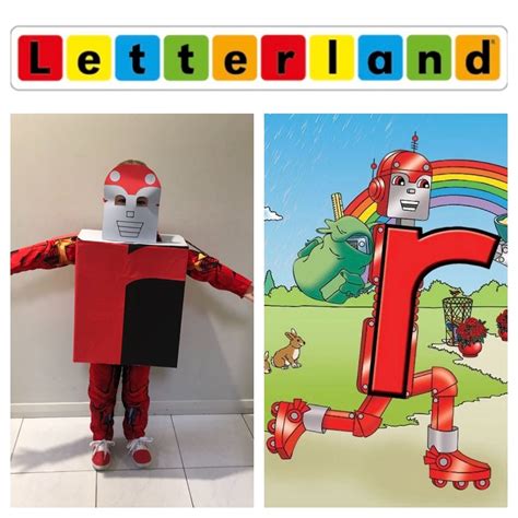 Book week costume. Red Robot from Letterland | Red robot, Robot costumes, Book week costume