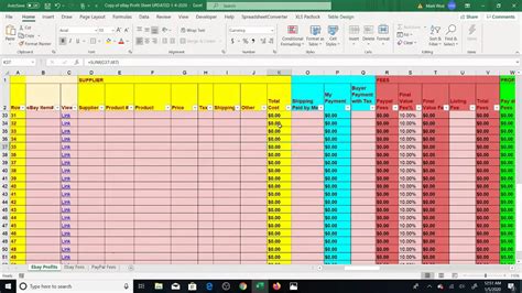 Ebay Excel Template - BenitaRoberts Blog