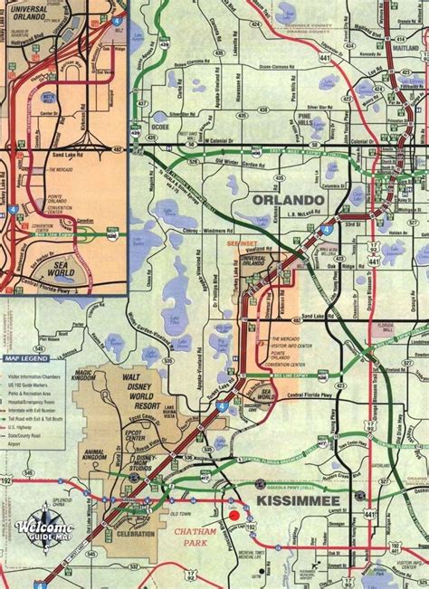 Orlando and Kissimmee Florida Map - Orlando Florida • mappery ...