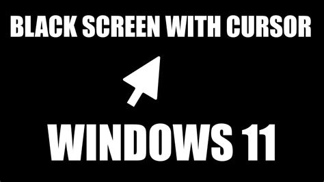 How To Fix Windows 11 Black Screen With a Cursor After Login Error ...