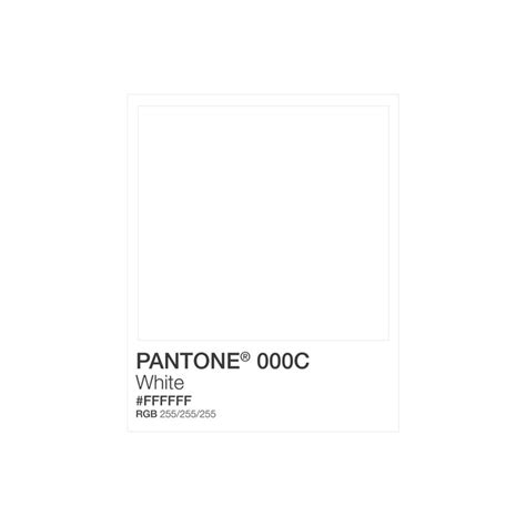 White Pantone Color Code