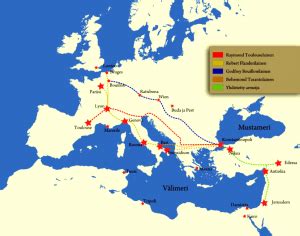 Maps of the First Crusade - Routes, Journeys and Leaders of First Crusade Maps!