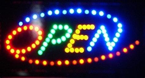 Homelala Open Sign High Visible Bright 4 Colors Big Chip Led Moving Flashing Animated Neon Sign ...