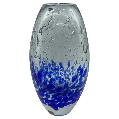 Bohemia Glass Vase, High Enamel, Gold, 1950s, Czechoslovakia For Sale ...