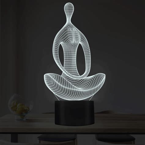 Yoga 3D lamp | 3d led lamp, 3d lamp, Lamp