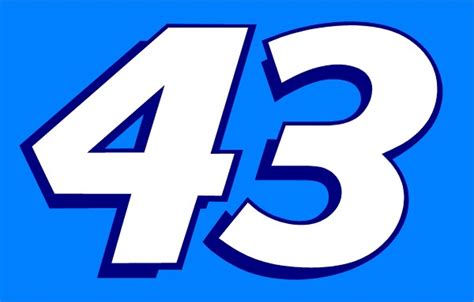 43 RACE NUMBER DECAL / STICKER 2 COLOR b