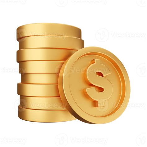 3d money coin icon illustration 9259632 PNG