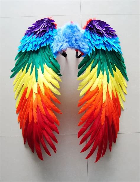 colorful feather wings stage performance angel wings for catwalk models model show props cosplay ...