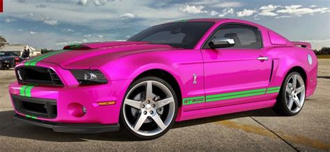 My dream car right here!!!! Lime green & hot pink mustang!!! | Cars, Trucks, & Adorable car ...