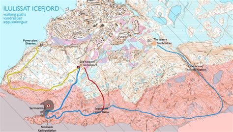 Guide ilulissat - Ilulissat Guesthouse | Hiking routes, Greenland, Map