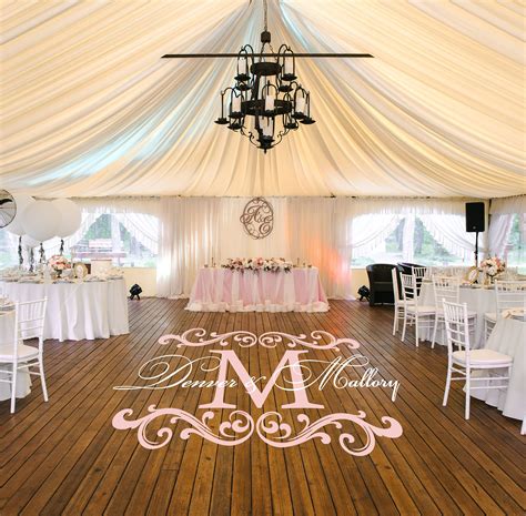 Wedding Dance Floor Decal Center of Floor Monogram - Etsy UK