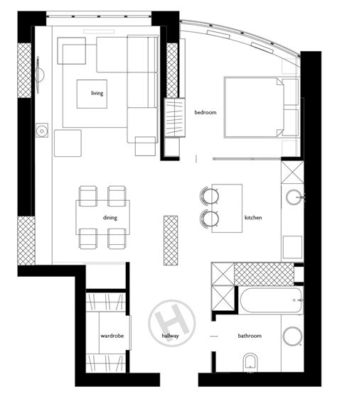 six room apartment floor plan | Interior Design Ideas