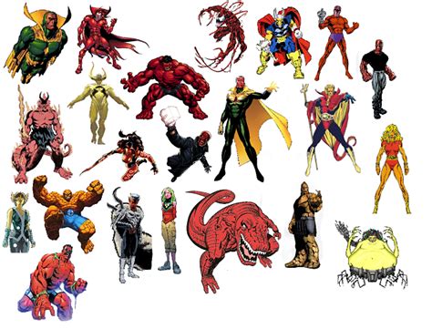 Marvel Characters with Red / Orange / Yellow Skin Quiz - By bhalverson01