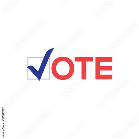 the vote logo is shown in red, white and blue