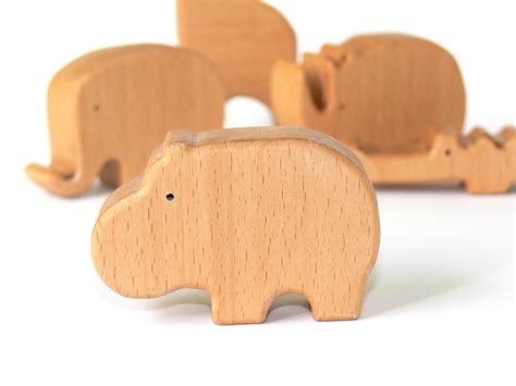 Baby Hippo Wooden Toy | Eco friendly handmade wooden toys by Botanica Works