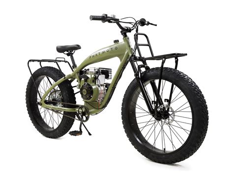 Phatmoto All Terrain Fat Tire 2021 - 79cc Motorized Bicycle ,Matte Army ...