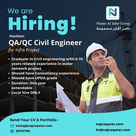 Qatar - QA/QC Civil Engineer - Job vacancy - SaudiGulf Jobs