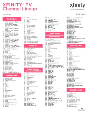 Best printable xfinity channel guide | Aubrey Blog