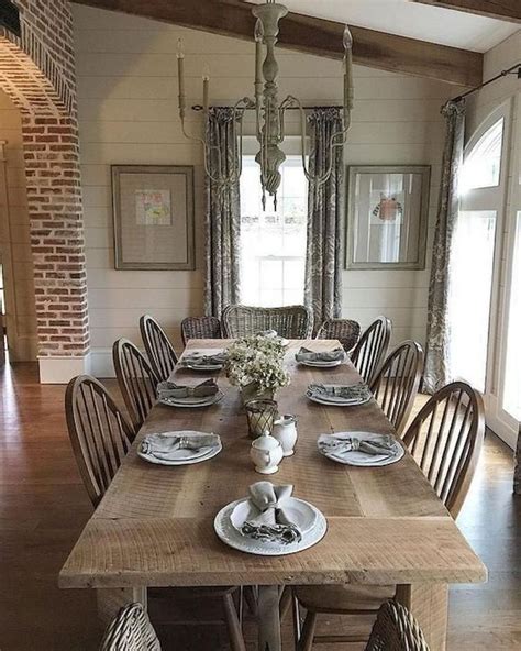 Simple Dining Room Decor Ideas With Farmhouse Style14 | Farmhouse style dining room, Farmhouse ...