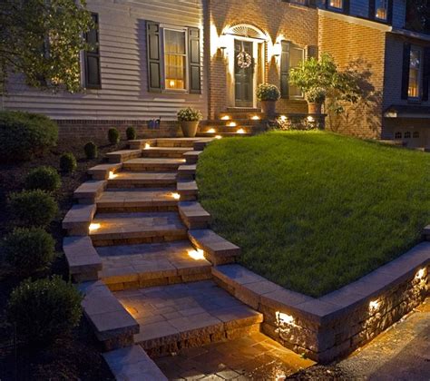 Illuminated Stairway | Outdoor patio lights, Step lighting outdoor ...